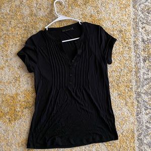The Limited Black Tee w Pleats on Bust